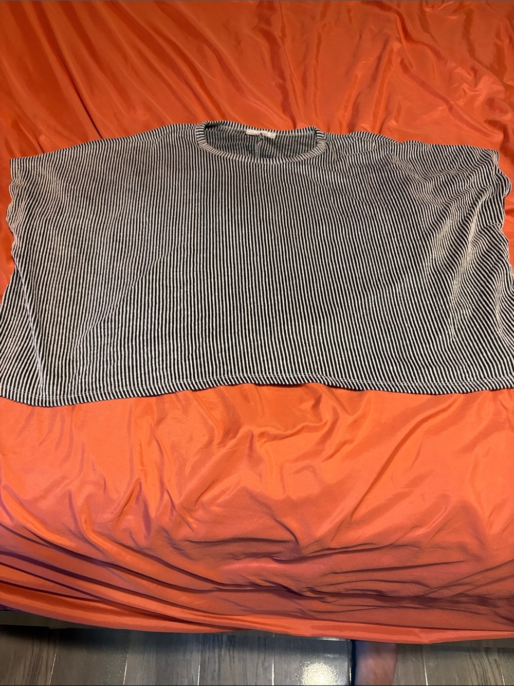 Women’s black and white striped top